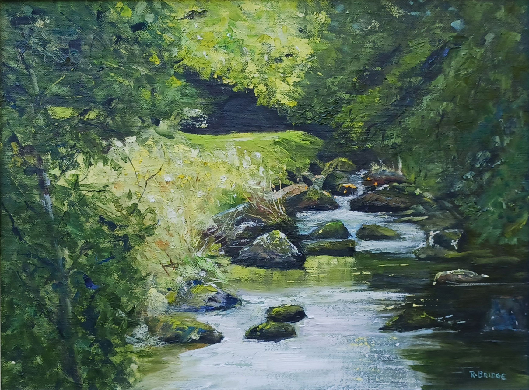 Country Green, Oil on Canvas, Ron Bridge Vancouver Island
