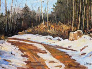 Logging Road 16 x 20 oil on canvas painting by Artist Ron Bridge Logging Road 16 x 20 oil on canvas painting by Artist Ron Bridge