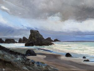 Moody Afternoon 18 x 24 oil on canvas painting by Artist Ron Bridge