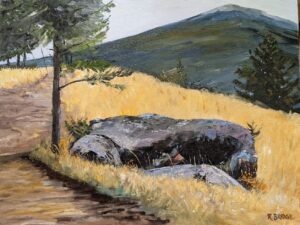 Rock and Path 16 x 20 oil on canvas painting by Artist Ron Bridge Rock and Path 16 x 20 oil on canvas painting by Artist Ron Bridge