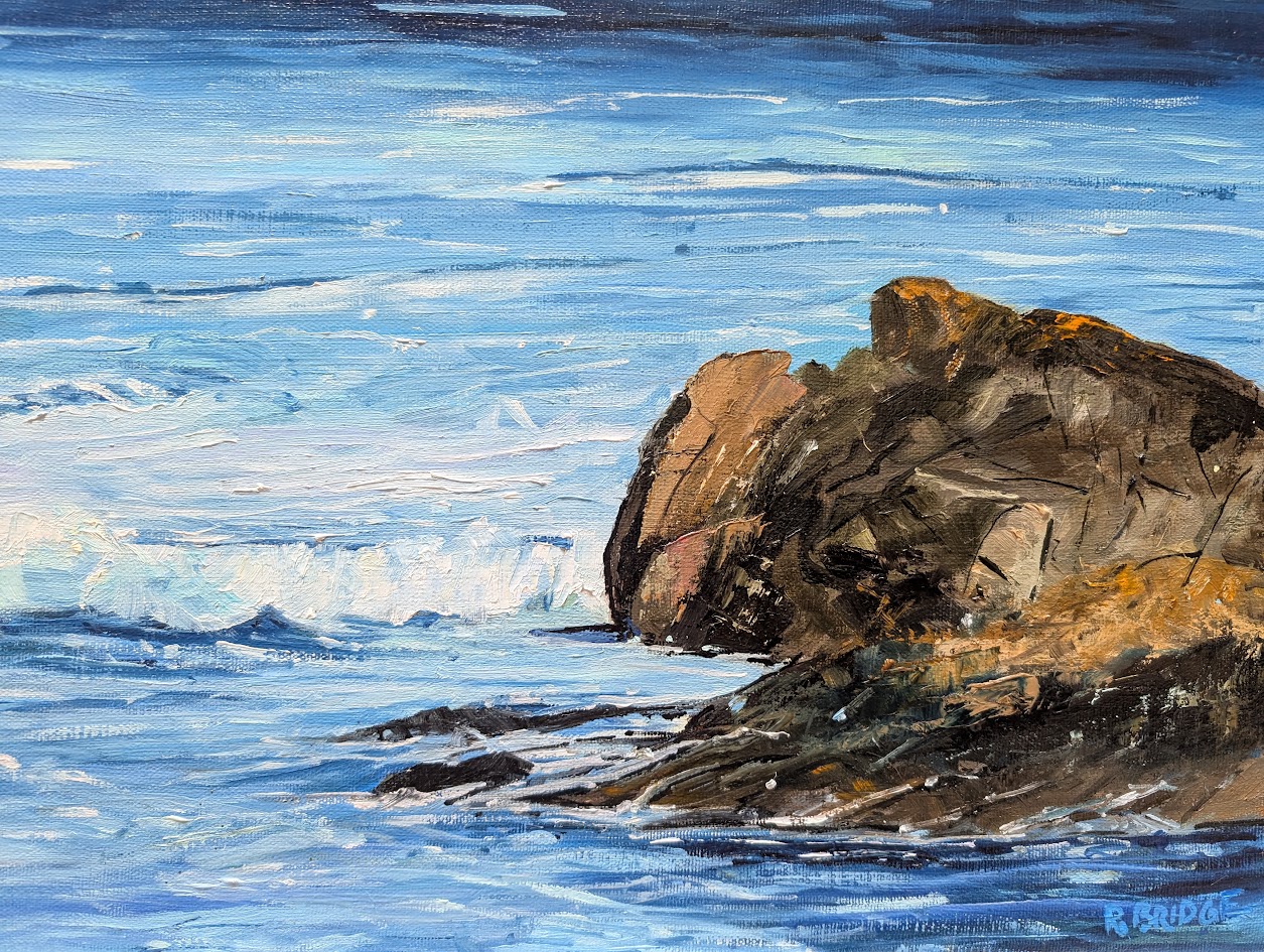 Waves and Rock 12 x 16