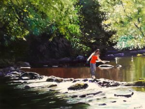 Girl at the Stream 18 x 24 Girl at the Stream 18 x 24